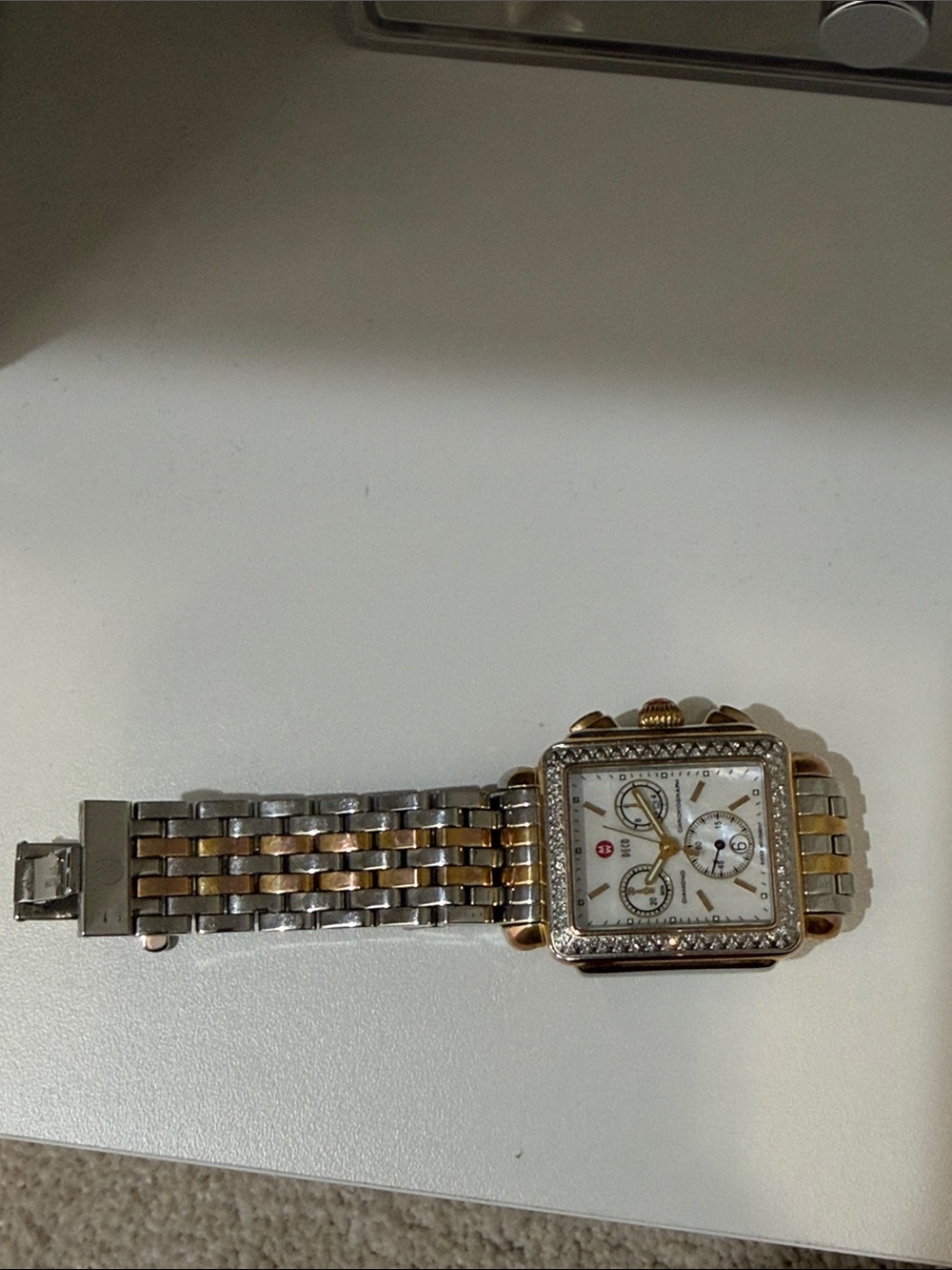 Michele Two Tone Chronograph Diamond Watch - Picture 6 of 9